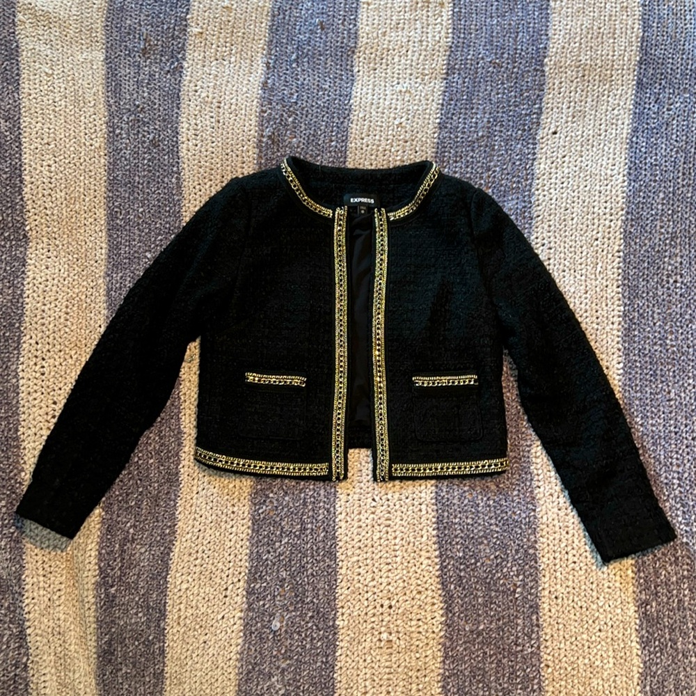 Black Tweed Blazer